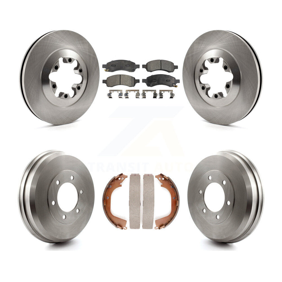 Front Rear Disc Brake Rotors Semi-Metallic Pads And Drum Kit For Chevrolet Colorado GMC Canyon K8F-103172