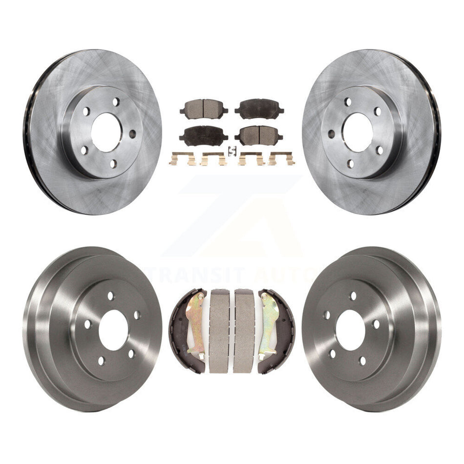 Front Rear Disc Brake Rotors Semi-Metallic Pads And Drum Kit For Chevrolet Cobalt Pontiac G5 K8F-103178