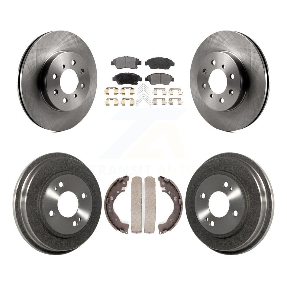 Front Rear Disc Brake Rotors Semi-Metallic Pads And Drum Kit For Honda Fit K8F-103183