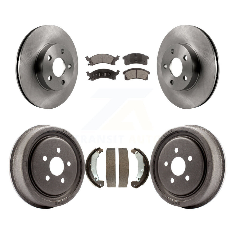 Front Rear Disc Brake Rotors Semi-Metallic Pads And Drum Kit For 2003-2005 Chevrolet Cavalier Pontiac Sunfire K8F-103192