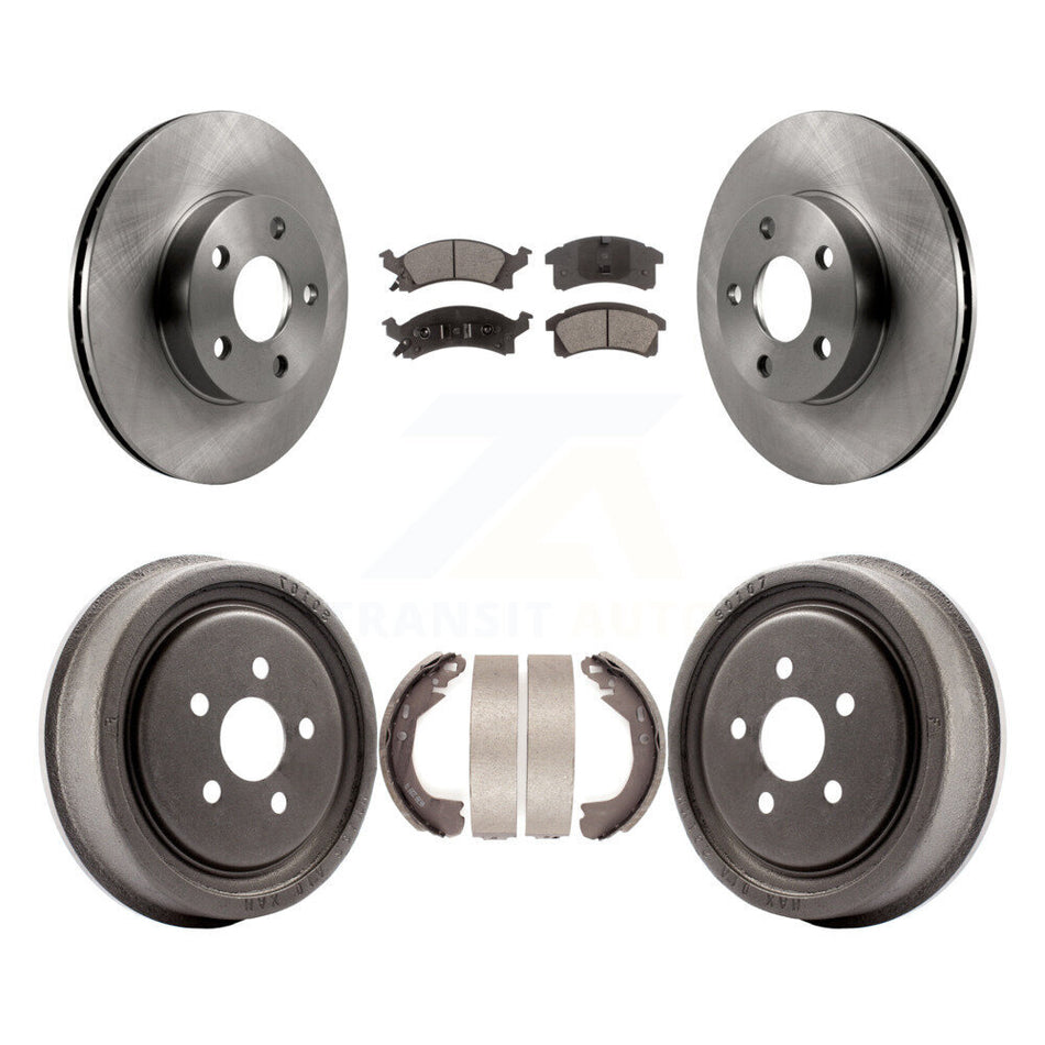 Front Rear Disc Brake Rotors Semi-Metallic Pads And Drum Kit For 2003 Chevrolet Cavalier With 225mm x 45mm Size K8F-103193