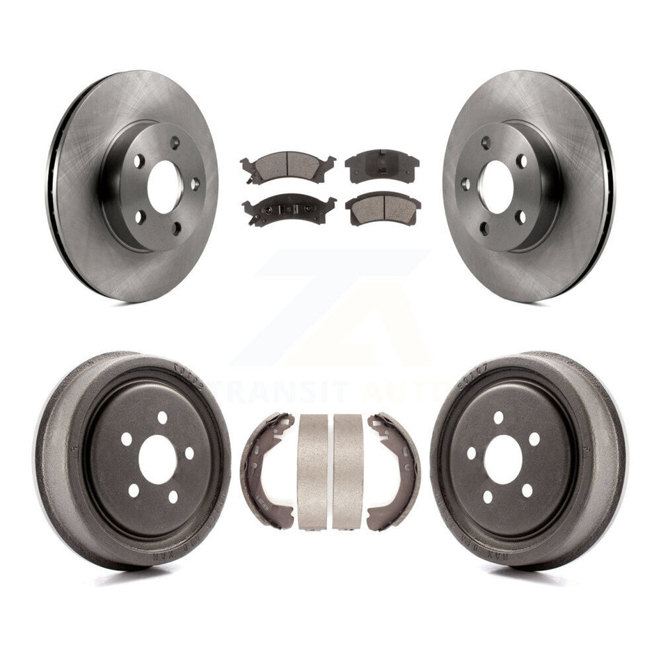 Front Rear Disc Brake Rotors Semi-Metallic Pads And Drum Kit For 2003 Chevrolet Cavalier With 225mm x 45mm Size K8F-103193