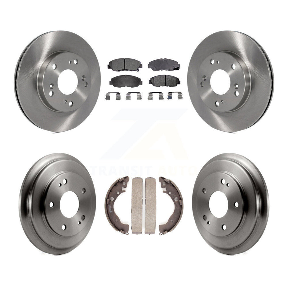 Front Rear Disc Brake Rotors Semi-Metallic Pads And Drum Kit For Honda Civic K8F-103194