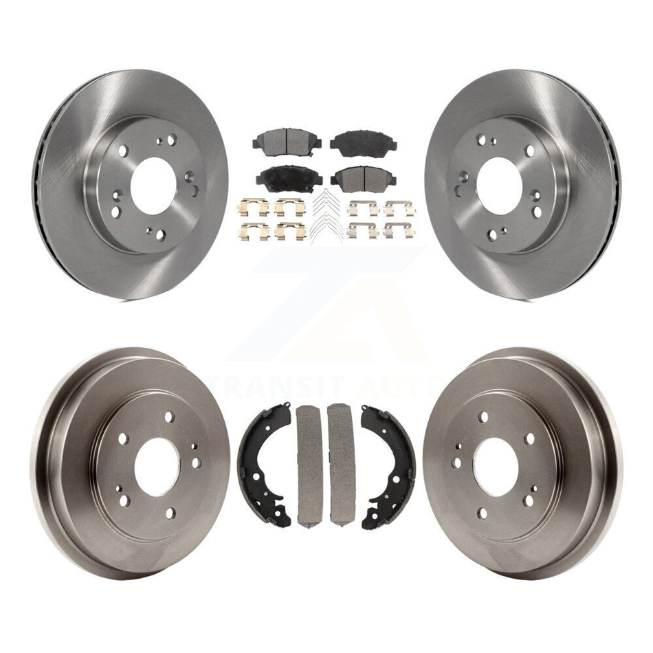 Front Rear Disc Brake Rotors Semi-Metallic Pads And Drum Kit For 2006-2008 Honda Civic Hybrid K8F-103202