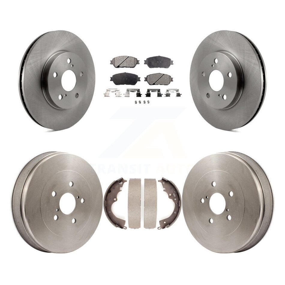 Front Rear Disc Brake Rotors Semi-Metallic Pads And Drum Kit For 2004-2010 Toyota Sienna K8F-103214