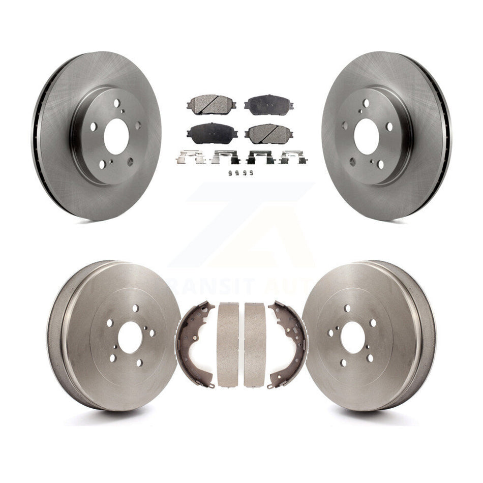 Front Rear Disc Brake Rotors Semi-Metallic Pads And Drum Kit For 2004-2010 Toyota Sienna K8F-103214