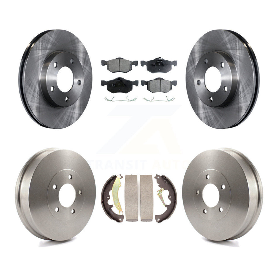 Front Rear Disc Brake Rotors Semi-Metallic Pads And Drum Kit For 2007-2007 Ford Escape Mercury Mariner From 01/08/07 rear brakes K8F-103218