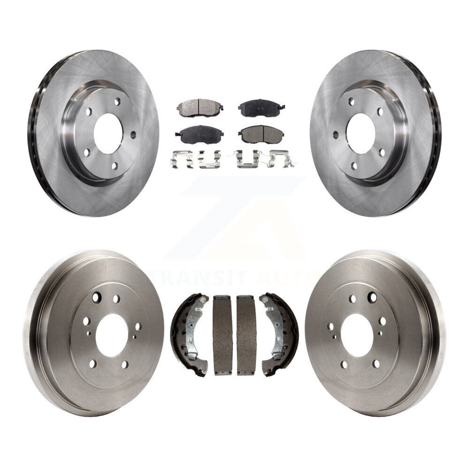 Front Rear Disc Brake Rotors Semi-Metallic Pads And Drum Kit For Nissan Sentra K8F-103219