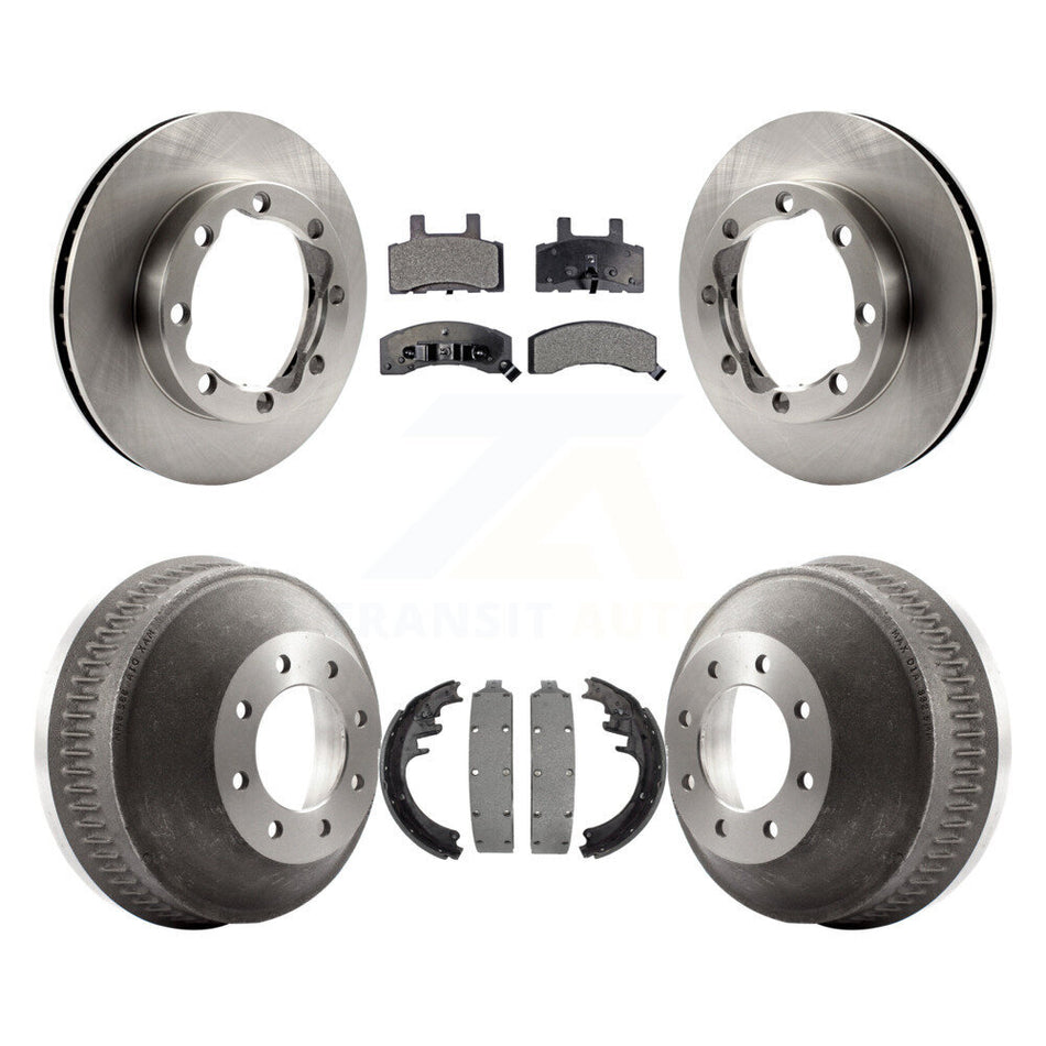 Front Rear Disc Brake Rotors Semi-Metallic Pads And Drum Kit For 1988-1989 K3500 Chevrolet GMC K8F-103233
