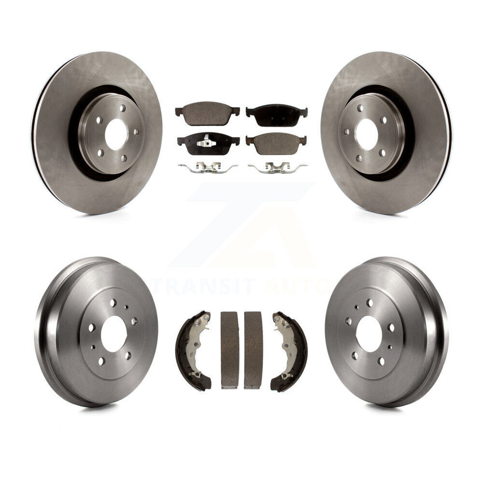 Front Rear Disc Brake Rotors Semi-Metallic Pads And Drum Kit For Ford Focus ST K8F-103235