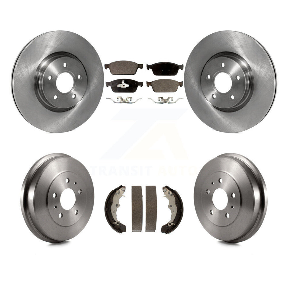 Front Rear Disc Brake Rotors Semi-Metallic Pads And Drum Kit For Ford Focus ST K8F-103237