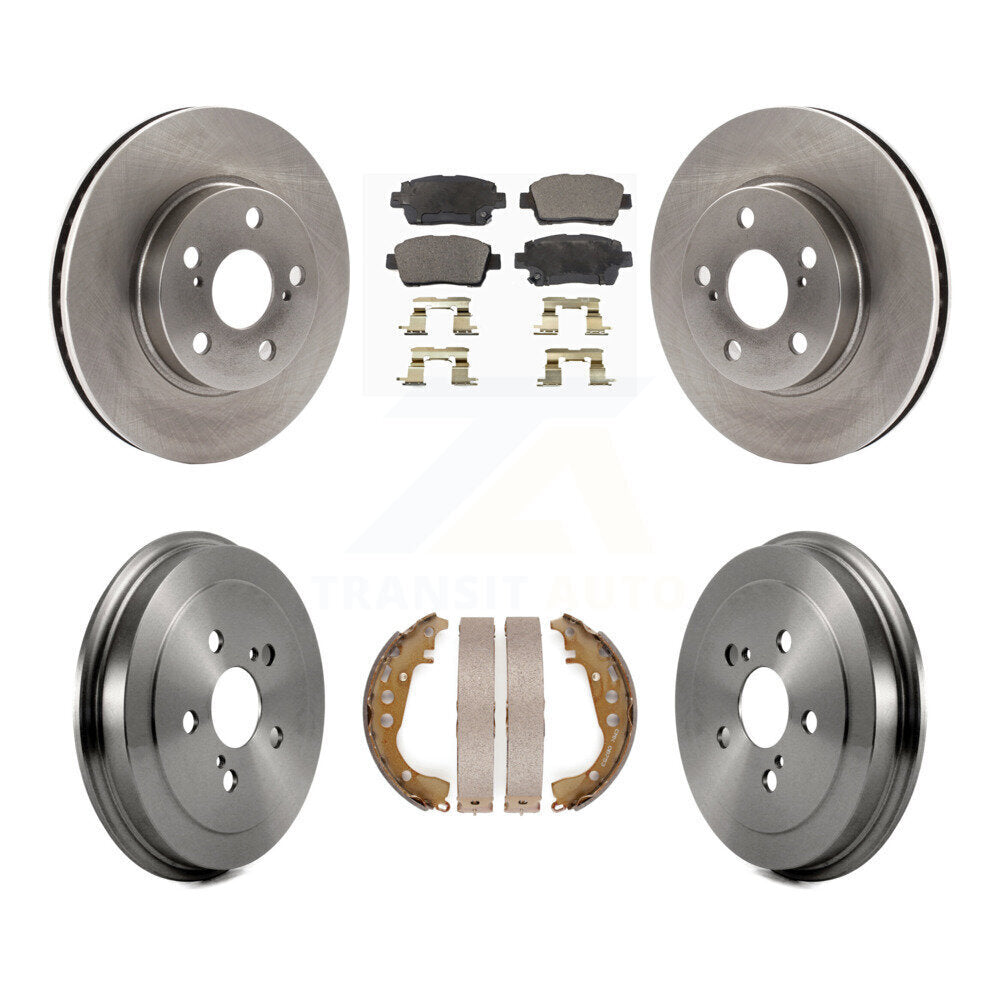 Front Rear Disc Brake Rotors Semi-Metallic Pads And Drum Kit For 2000 Toyota Celica GT K8F-103246