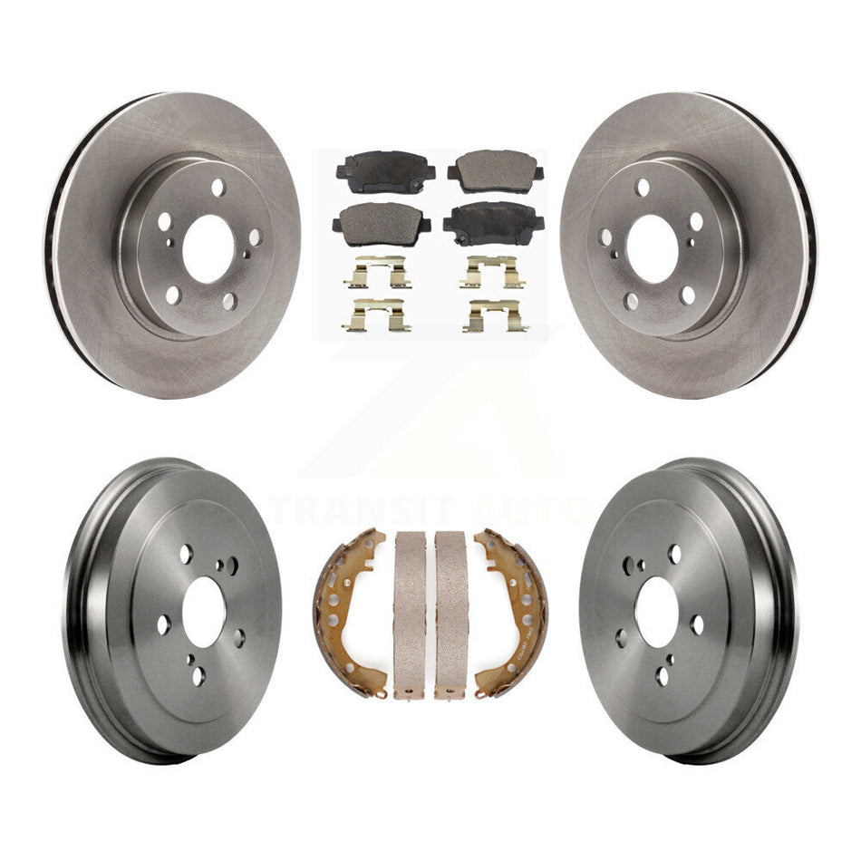 Front Rear Disc Brake Rotors Semi-Metallic Pads And Drum Kit For 2000 Toyota Celica GT K8F-103246