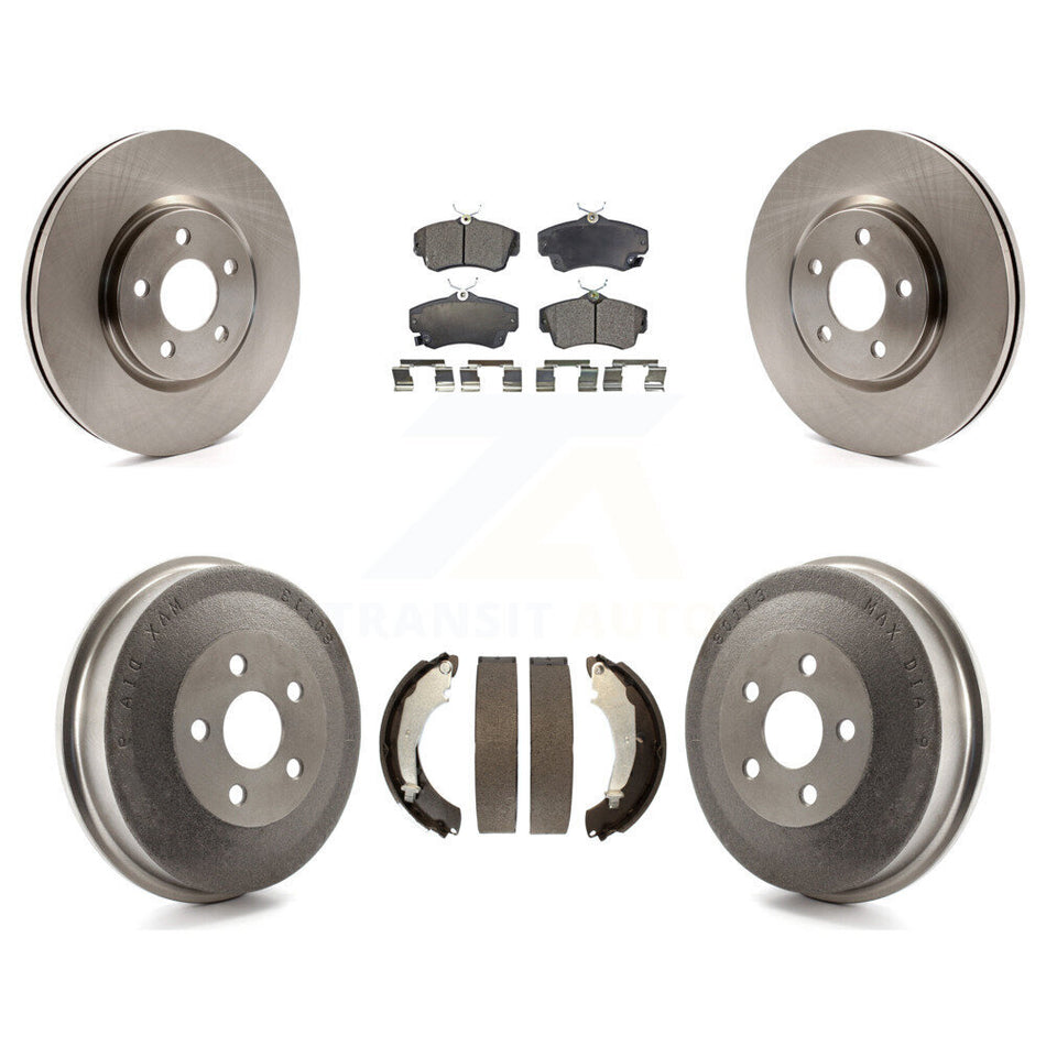 Front Rear Disc Brake Rotors Semi-Metallic Pads And Drum Kit For Chrysler PT Cruiser Turbocharged K8F-103252