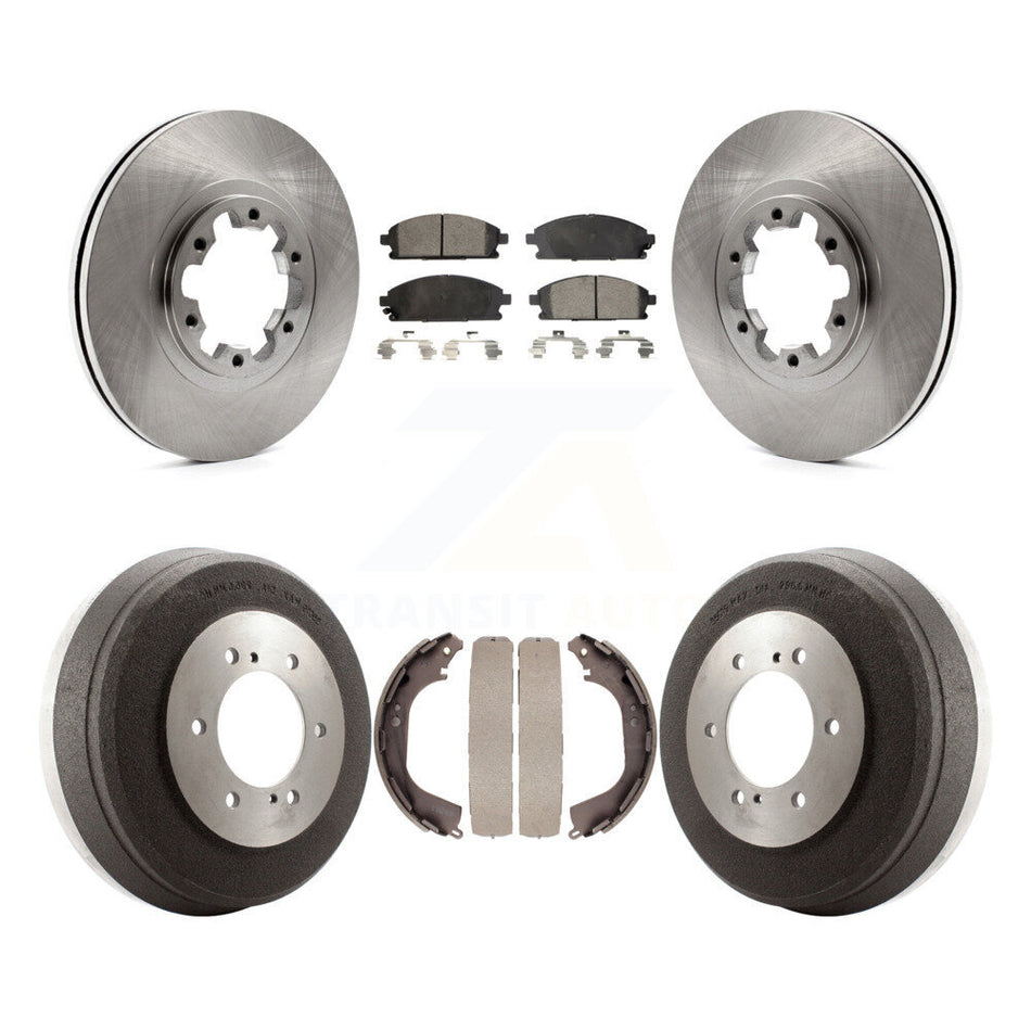 Front Rear Disc Brake Rotors Semi-Metallic Pads And Drum Kit For Nissan Pathfinder INFINITI QX4 K8F-103258