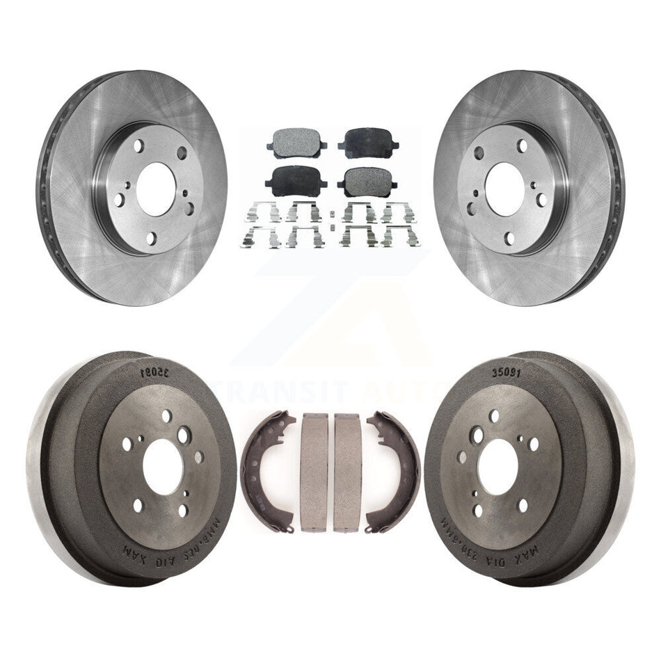 Front Rear Disc Brake Rotors Semi-Metallic Pads And Drum Kit For 2002-2003 Toyota Solara 2.4L K8F-103260