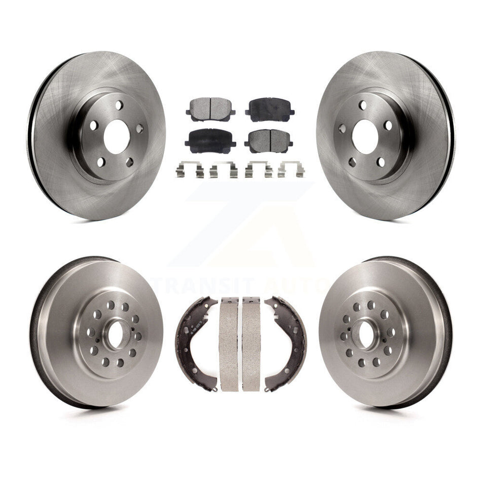 Front Rear Disc Brake Rotors Semi-Metallic Pads And Drum Kit For 2003-2006 Toyota Matrix Pontiac Vibe AWD K8F-103269