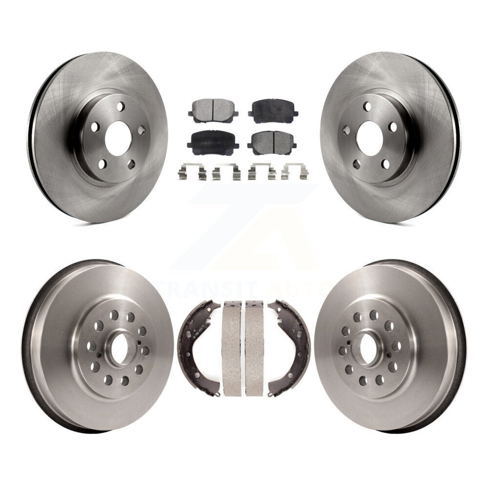 Front Rear Disc Brake Rotors Semi-Metallic Pads And Drum Kit For 2003-2006 Toyota Matrix Pontiac Vibe AWD K8F-103269