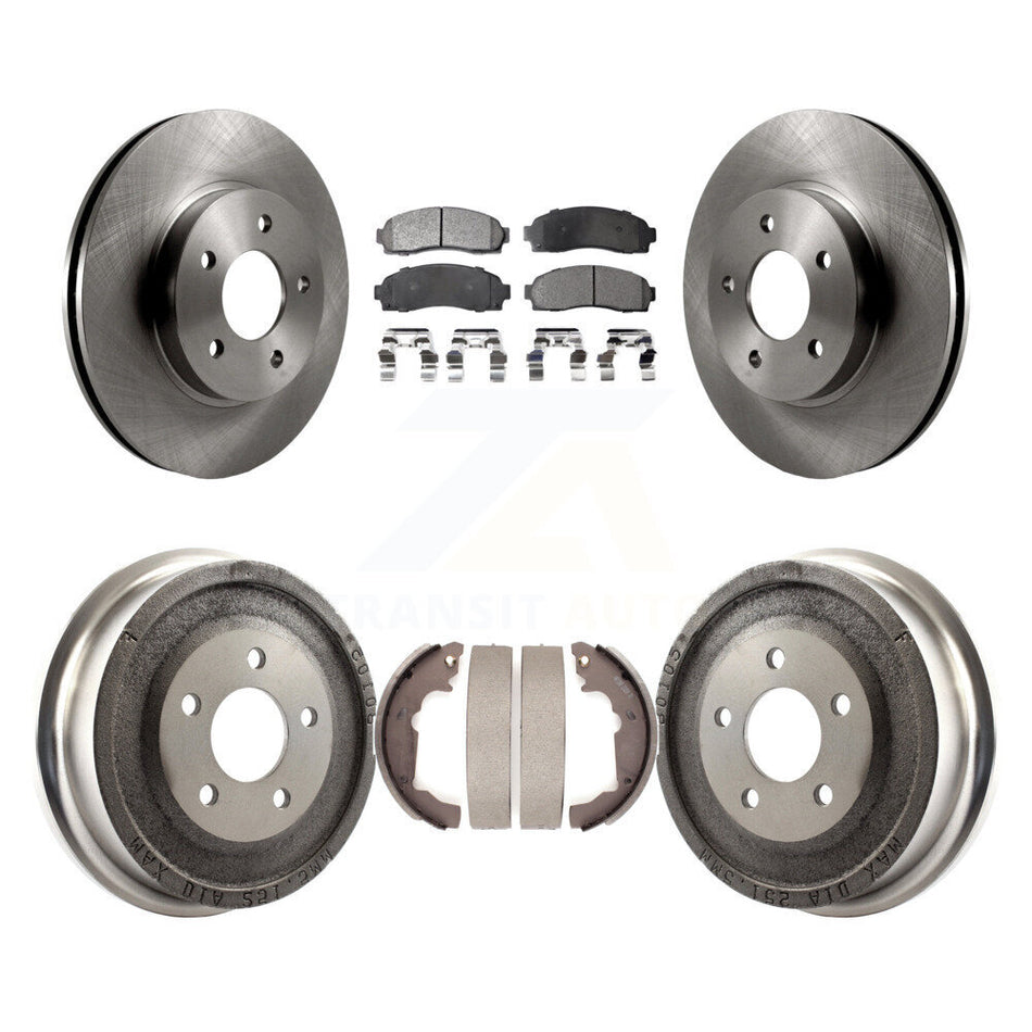 Front Rear Disc Brake Rotors Semi-Metallic Pads And Drum Kit For Saturn Vue Chevrolet Equinox Pontiac Torrent K8F-103271