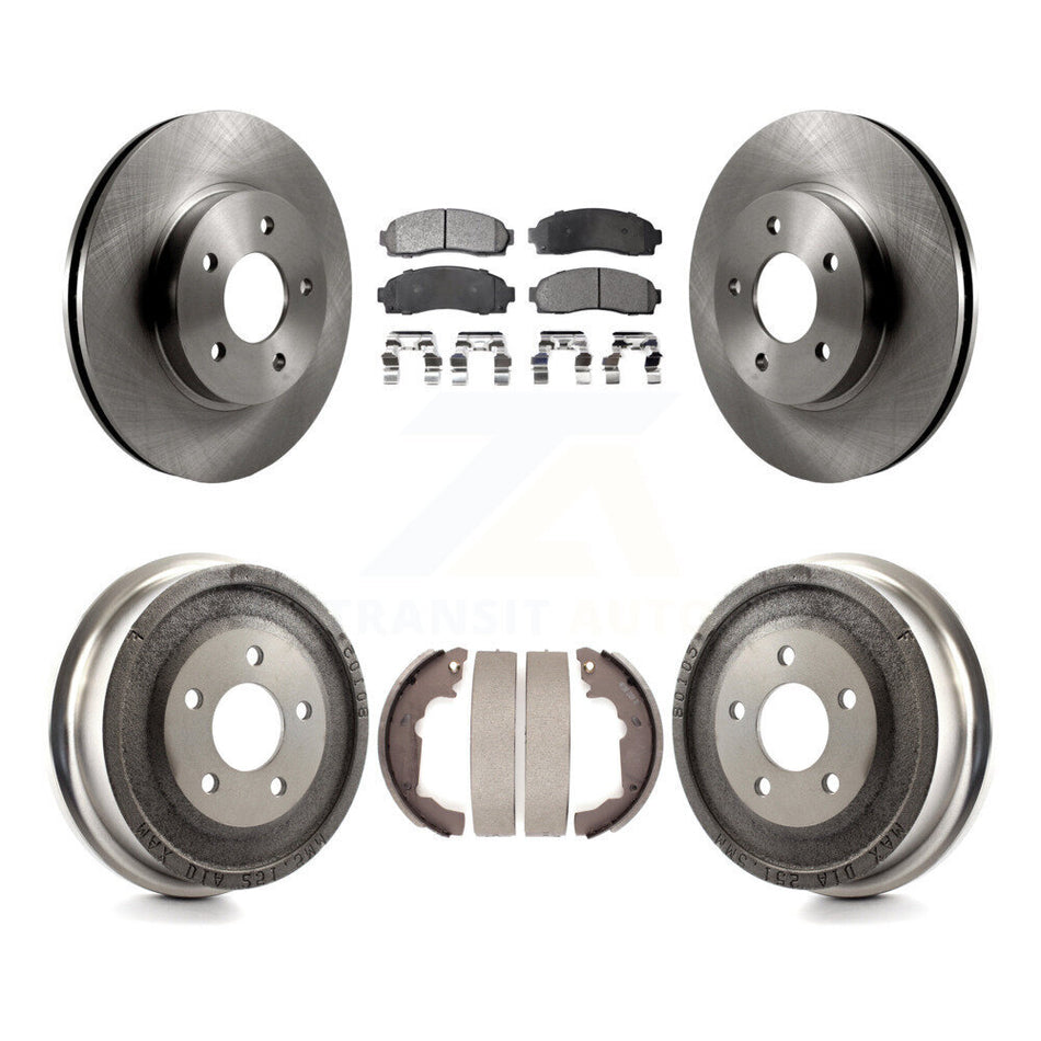 Front Rear Disc Brake Rotors Semi-Metallic Pads And Drum Kit For Saturn Vue Chevrolet Equinox Pontiac Torrent K8F-103271