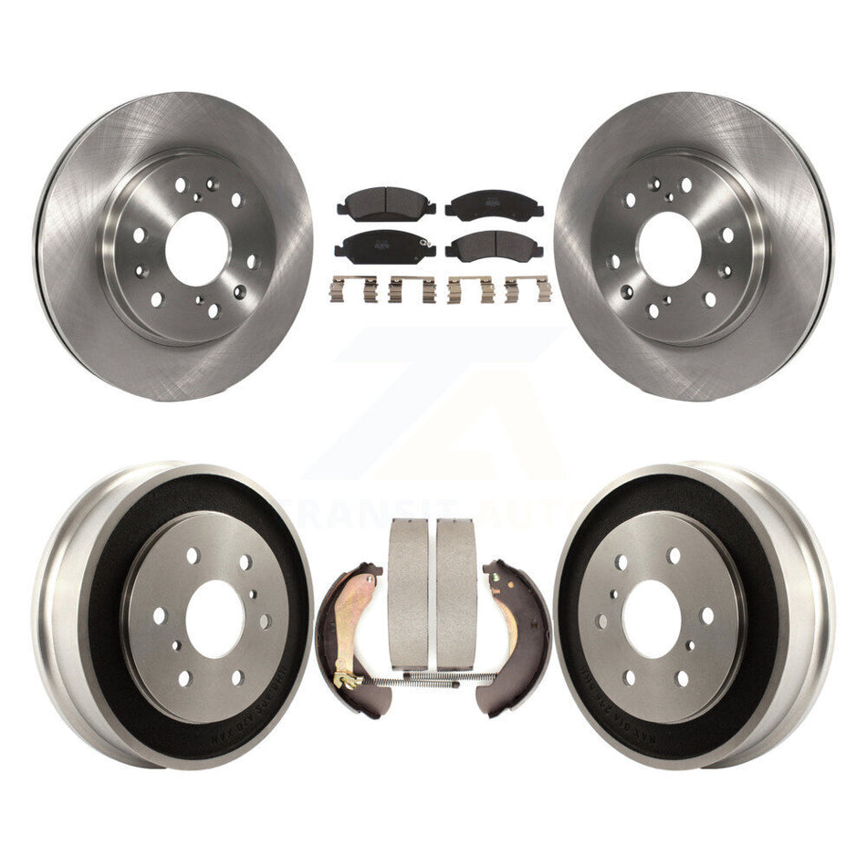 Front Rear Disc Brake Rotors Semi-Metallic Pads And Drum Kit For Chevrolet Silverado 1500 GMC Sierra Classic K8F-103276