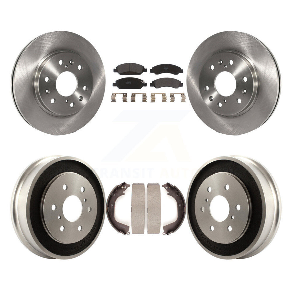 Front Rear Disc Brake Rotors Semi-Metallic Pads And Drum Kit For 2008-2008 Chevrolet Silverado 1500 GMC Sierra With Vehicles Using Hold Down Pins K8F-103278