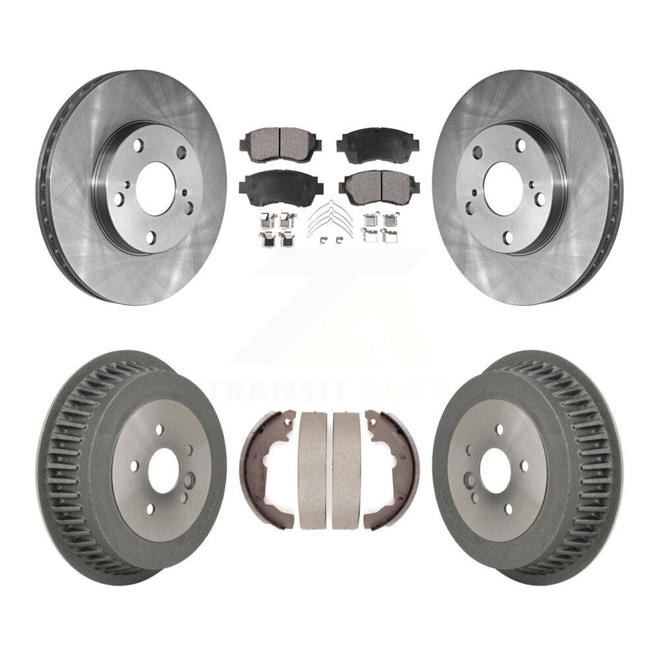 Front Rear Disc Brake Rotors Semi-Metallic Pads And Drum Kit For 1998-2003 Toyota Sienna K8F-103283