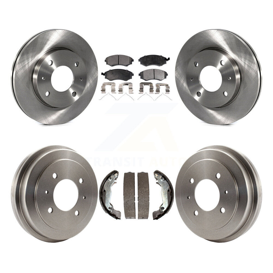 Front Rear Disc Brake Rotors Semi-Metallic Pads And Drum Kit For Hyundai Elantra rear brakes K8F-103291
