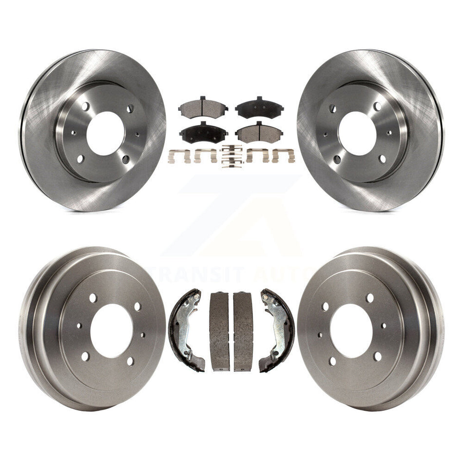 Front Rear Disc Brake Rotors Semi-Metallic Pads And Drum Kit For Hyundai Elantra rear brakes K8F-103292