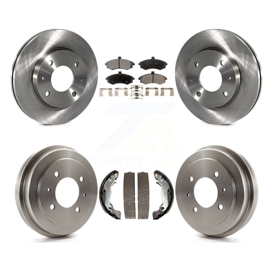 Front Rear Disc Brake Rotors Semi-Metallic Pads And Drum Kit For Hyundai Elantra rear brakes K8F-103292