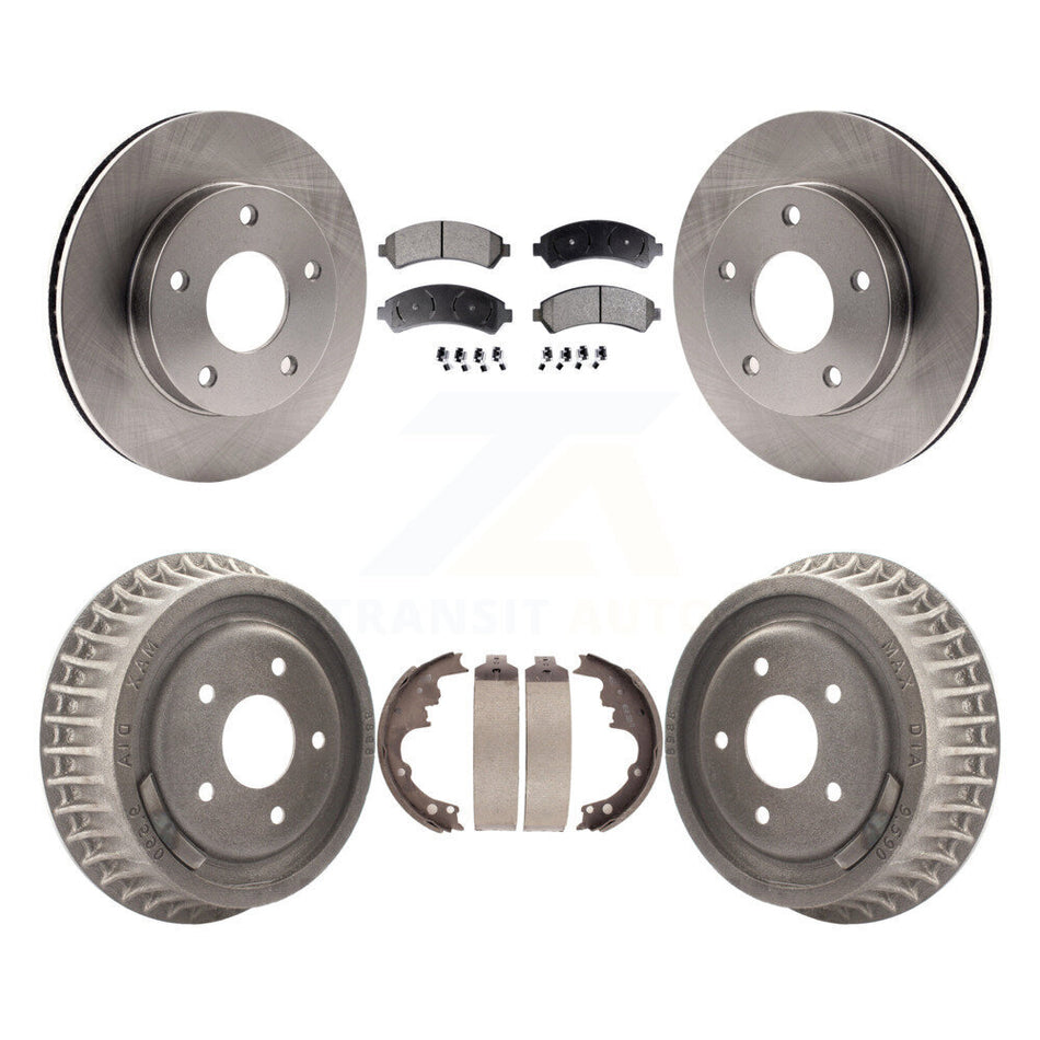 Front Rear Disc Brake Rotors Semi-Metallic Pads And Drum Kit For 1997-1997 Chevrolet Blazer GMC Jimmy K8F-103296
