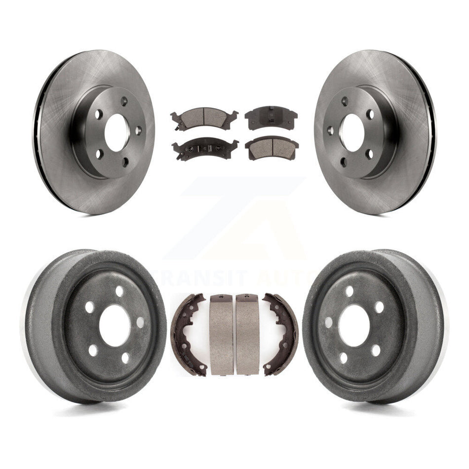 Front Rear Disc Brake Rotor Semi-Metallic Pad Drum Kit For Pontiac Sunfire Chevrolet Grand Am Buick Skylark Corsica Cavalier Oldsmobile Achieva Beretta Sunbird Cutlass Calais K8F-103297