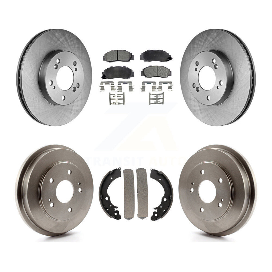 Front Rear Disc Brake Rotors Semi-Metallic Pads And Drum Kit For 1997-2001 Honda CR-V K8F-103312