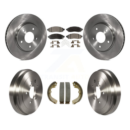 Front Rear Brake Rotor Semi-Metallic Pad Drum Kit For Nissan NV200 Chevrolet City Express K8F-103316