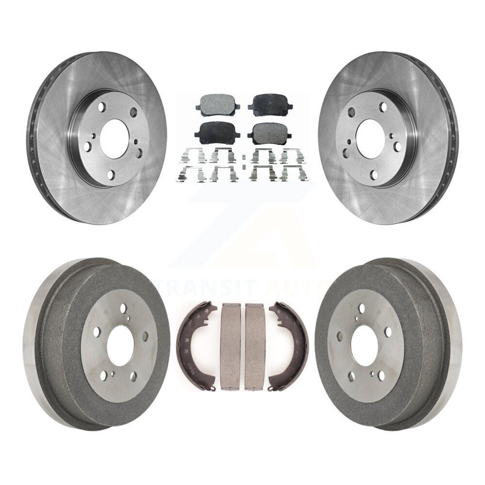 Front Rear Disc Brake Rotors Semi-Metallic Pads And Drum Kit For 1999-2001 Toyota Solara 2.2L K8F-103318