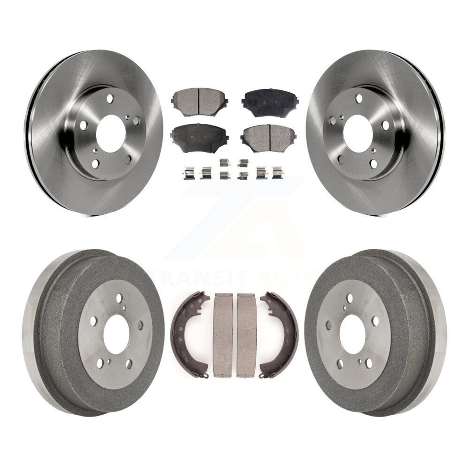 Front Rear Disc Brake Rotors Semi-Metallic Pads And Drum Kit For 2001-2002 Toyota RAV4 GAS engine K8F-103321