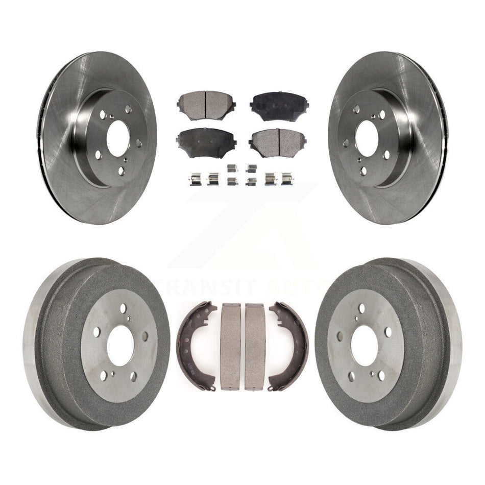 Front Rear Disc Brake Rotors Semi-Metallic Pads And Drum Kit For 2001-2002 Toyota RAV4 BATTERY EV (EV BEV) engine K8F-103322