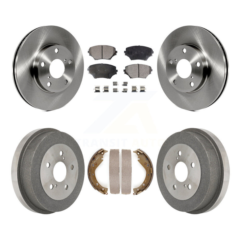 Front Rear Disc Brake Rotors Semi-Metallic Pads And Drum Kit For Toyota RAV4 K8F-103323