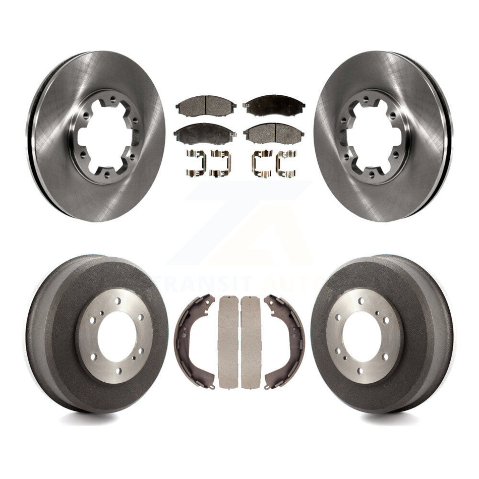 Front Rear Disc Brake Rotors Semi-Metallic Pads And Drum Kit For Nissan Xterra Frontier K8F-103332