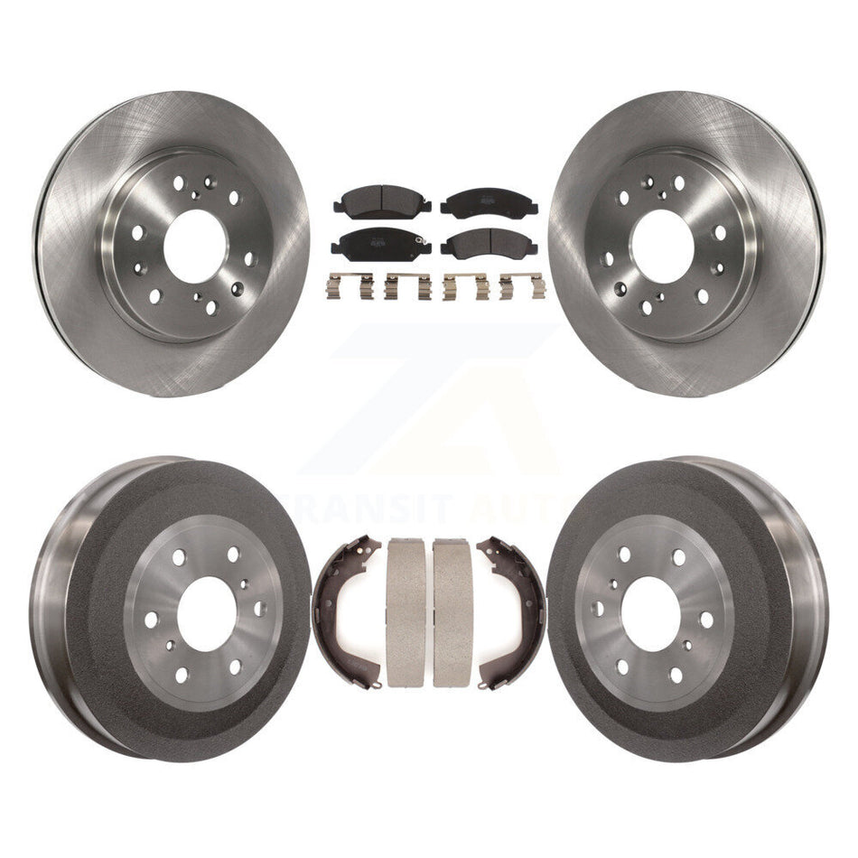 Front Rear Disc Brake Rotors Semi-Metallic Pads And Drum Kit For Chevrolet Silverado 1500 GMC Sierra K8F-103334