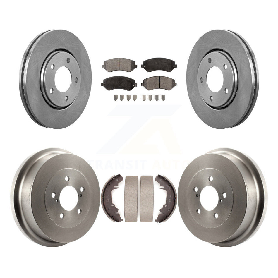 Front Rear Brake Rotor Semi-Metallic Pad Drum Kit For Dodge Caravan Grand Chrysler Town & K8F-103343