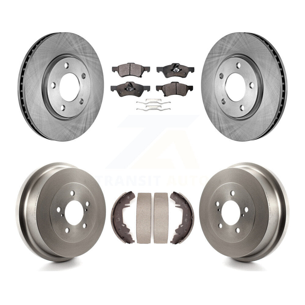 Front Rear Brake Rotor Semi-Metallic Pad Drum Kit For Dodge Caravan Grand Chrysler Town & K8F-103344