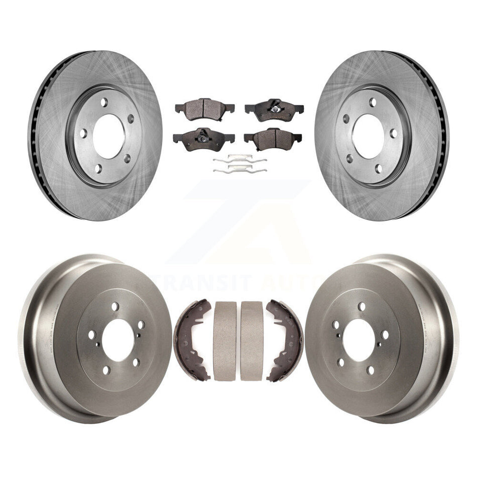 Front Rear Brake Rotor Semi-Metallic Pad Drum Kit For Dodge Caravan Grand Chrysler Town & K8F-103344