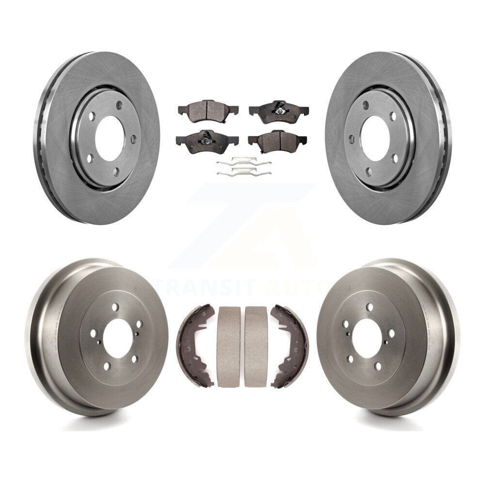 Front Rear Disc Brake Rotor Semi-Metallic Pad Drum Kit For Dodge Caravan Chrysler Voyager K8F-103346
