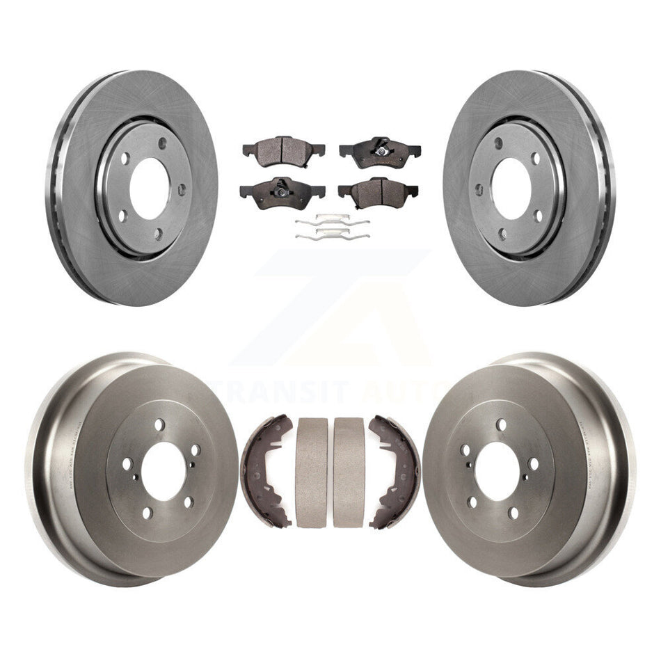 Front Rear Disc Brake Rotor Semi-Metallic Pad Drum Kit For Dodge Caravan Chrysler Voyager K8F-103346