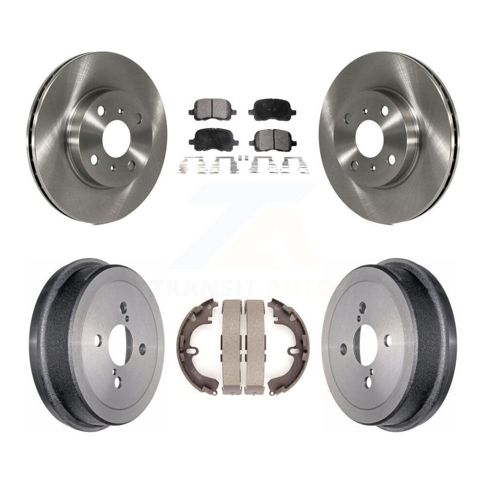 Front Rear Disc Brake Rotors Semi-Metallic Pads And Drum Kit For Toyota Corolla Chevrolet Prizm K8F-103351