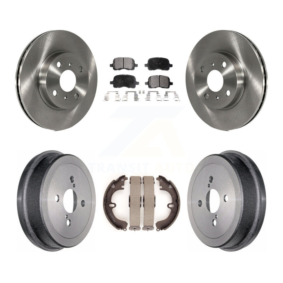 Front Rear Disc Brake Rotors Semi-Metallic Pads And Drum Kit For Toyota Corolla K8F-103352