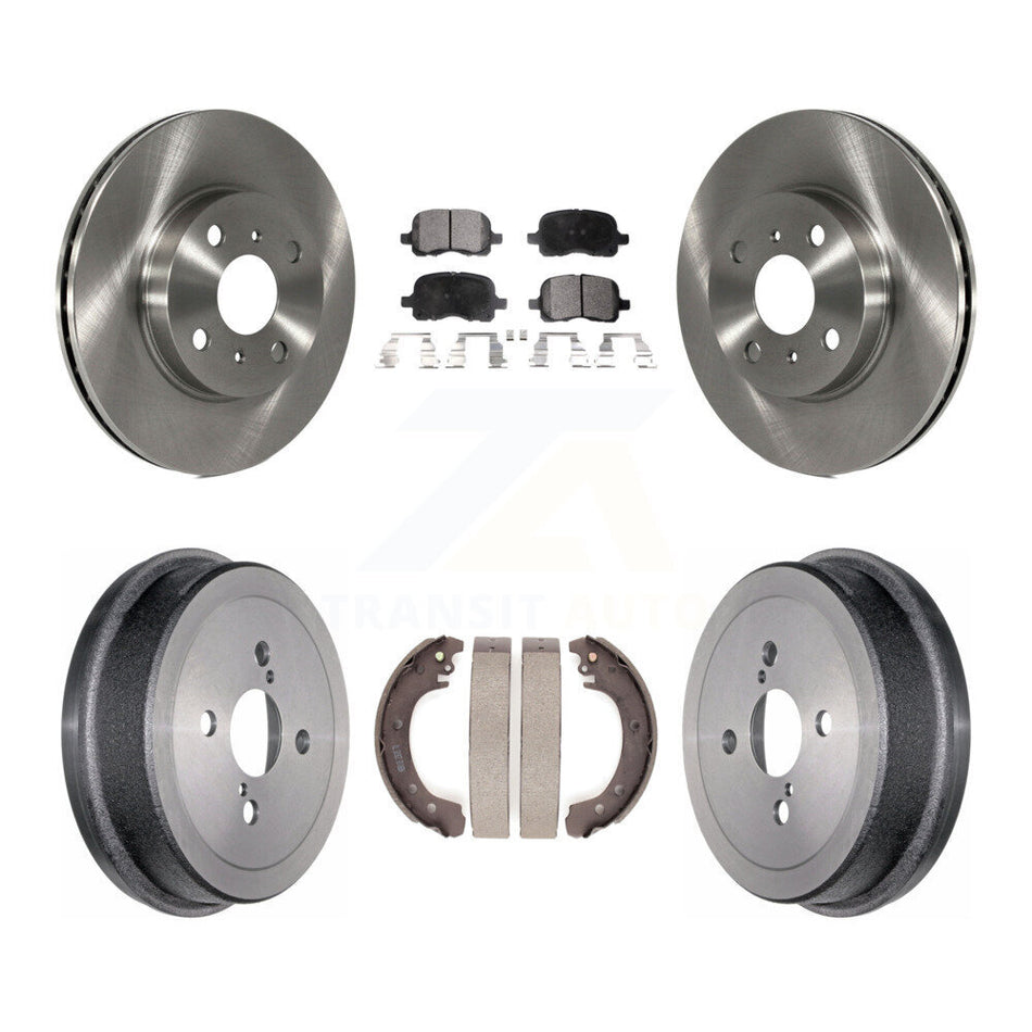 Front Rear Disc Brake Rotors Semi-Metallic Pads And Drum Kit For 2002 Toyota Corolla From 04 02 K8F-103353