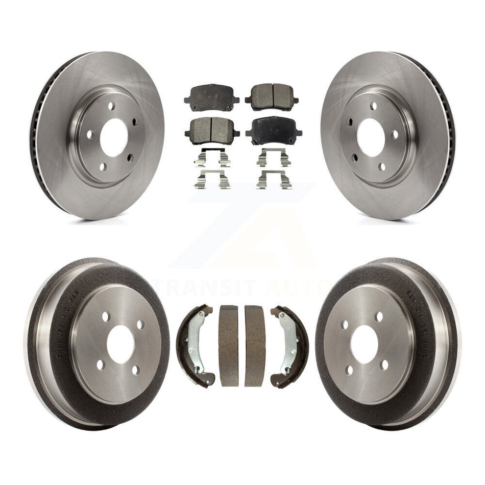 Front Rear Disc Brake Rotors Semi-Metallic Pads And Drum Kit For 2006 Pontiac Pursuit With Brakes K8F-103356