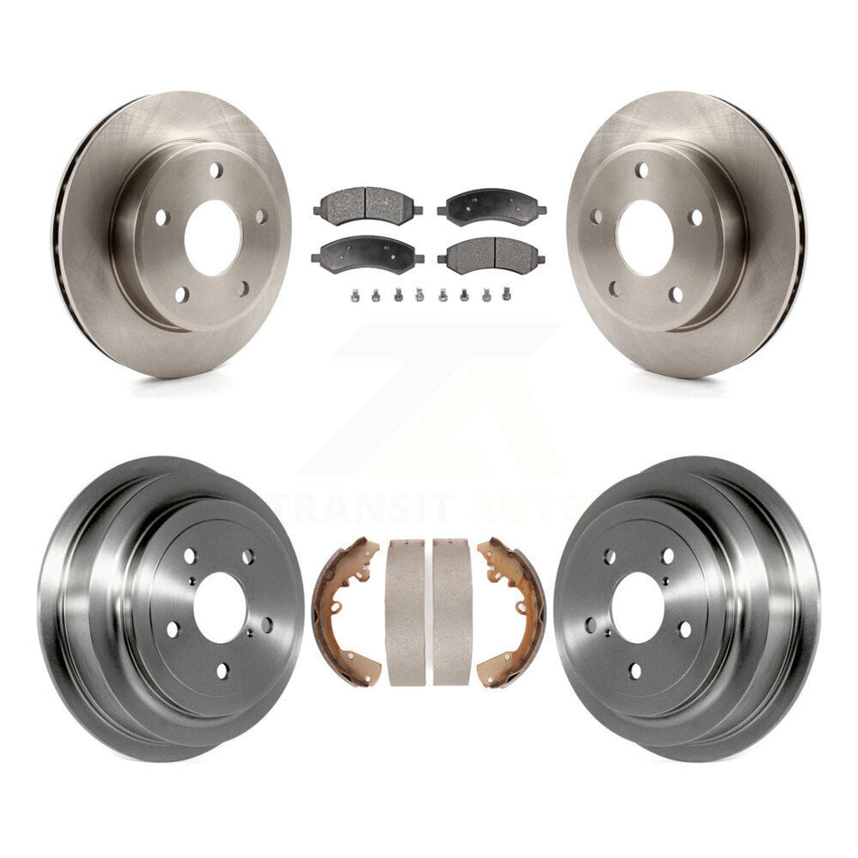 Front Rear Disc Brake Rotors Semi-Metallic Pads And Drum Kit For Dakota Dodge Mitsubishi Raider Ram K8F-103359